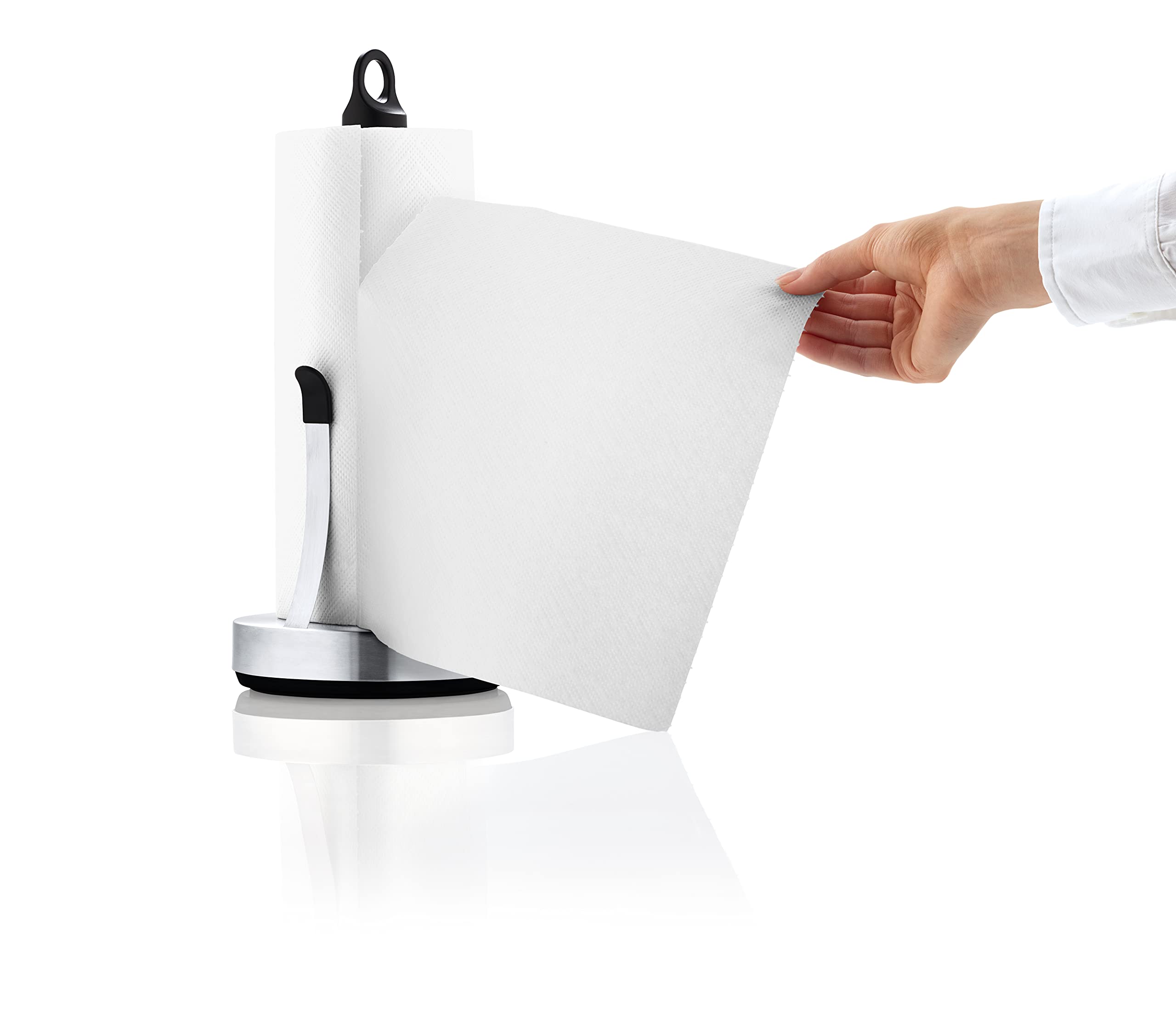 Blomus Kitchen Roll Loop Paper Towel Holder, 15 X 15 X 34 Cm, Silver/Black