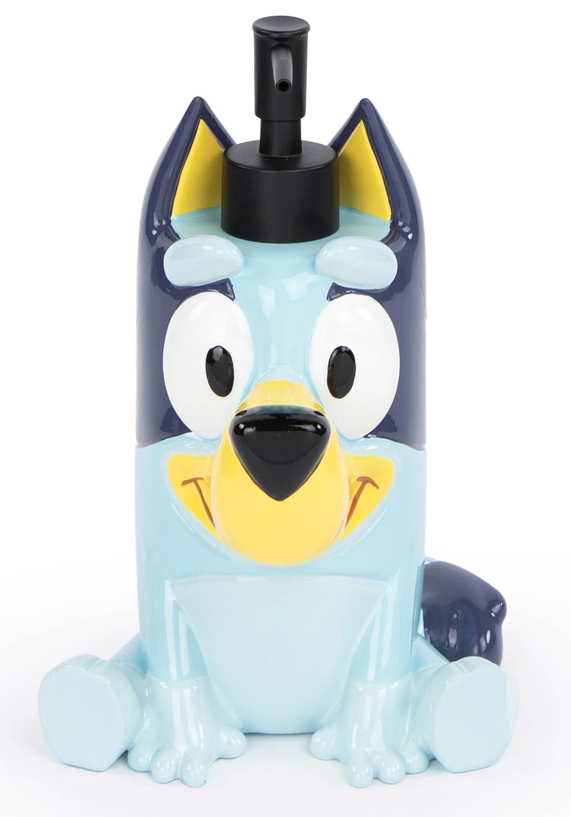 Jay Franco Bluey Soap Dispenser - Blue Kids Bathroom Accessory - Resin Lotion Pump
