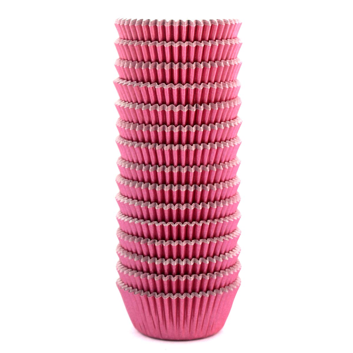 Eoonfirst Mini Foil Cupcake Liners Thanksgiving Muffin Paper Baking Cups 300 Pcs (Pink)