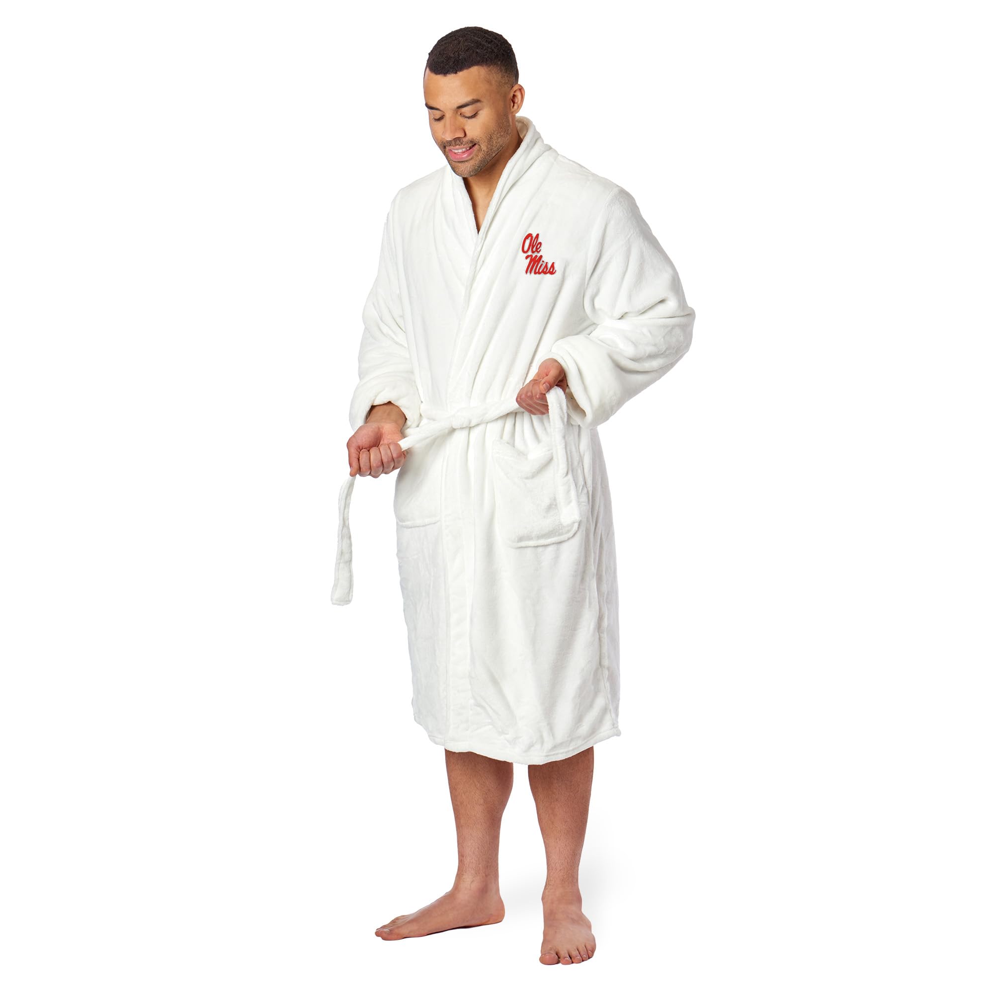 Mississippi Official Collegiate Men'S L/Xl Silk Touch Bath Robe(D0102Hp31Qa.)