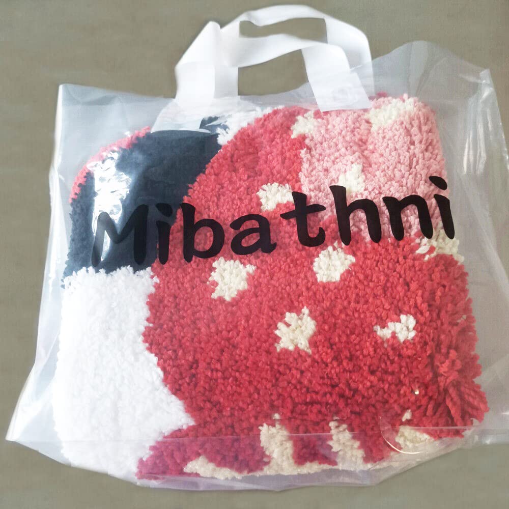 Fruit Strawberry Bath Mat For Bathroom, Cute Bathroom Mats Non Slip Heart Shape Bathtub Rug Plush Shower Bath Rugs Absorbent Bat