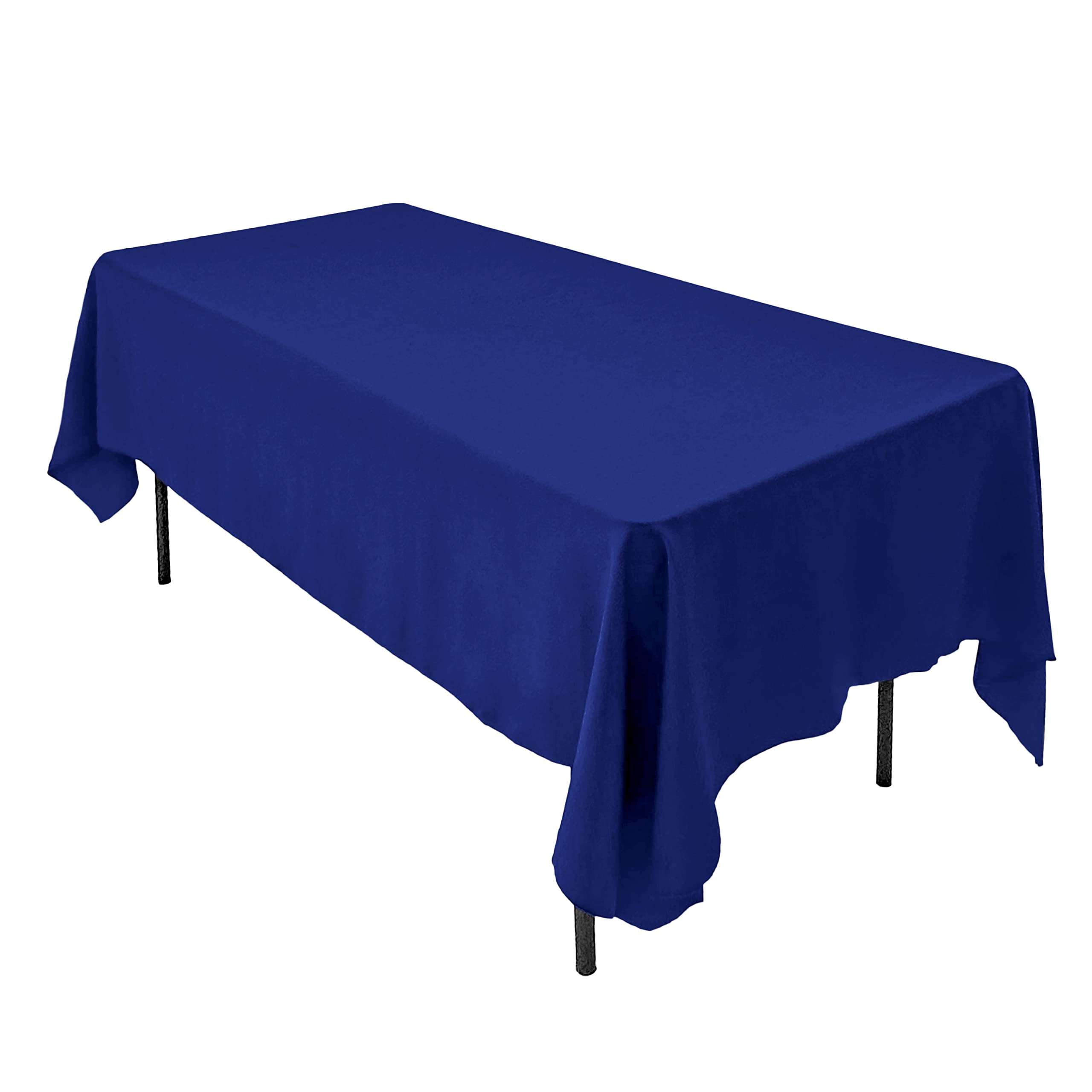 Ak-Trading 60 X 126-Inch Rectangular Polyester Tablecloth - Made In Usa - Navy Blue