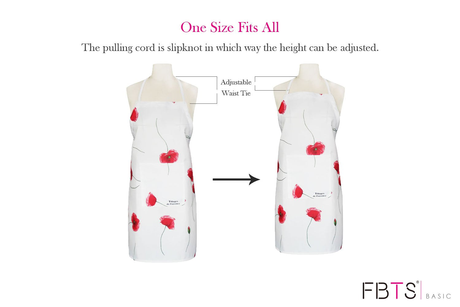Fbts Basic Pack Of 3 Adjustable Aprons For Women And Men, Water Resistant Aprons With Pockets For Kitchen Cooking Baking Housewo