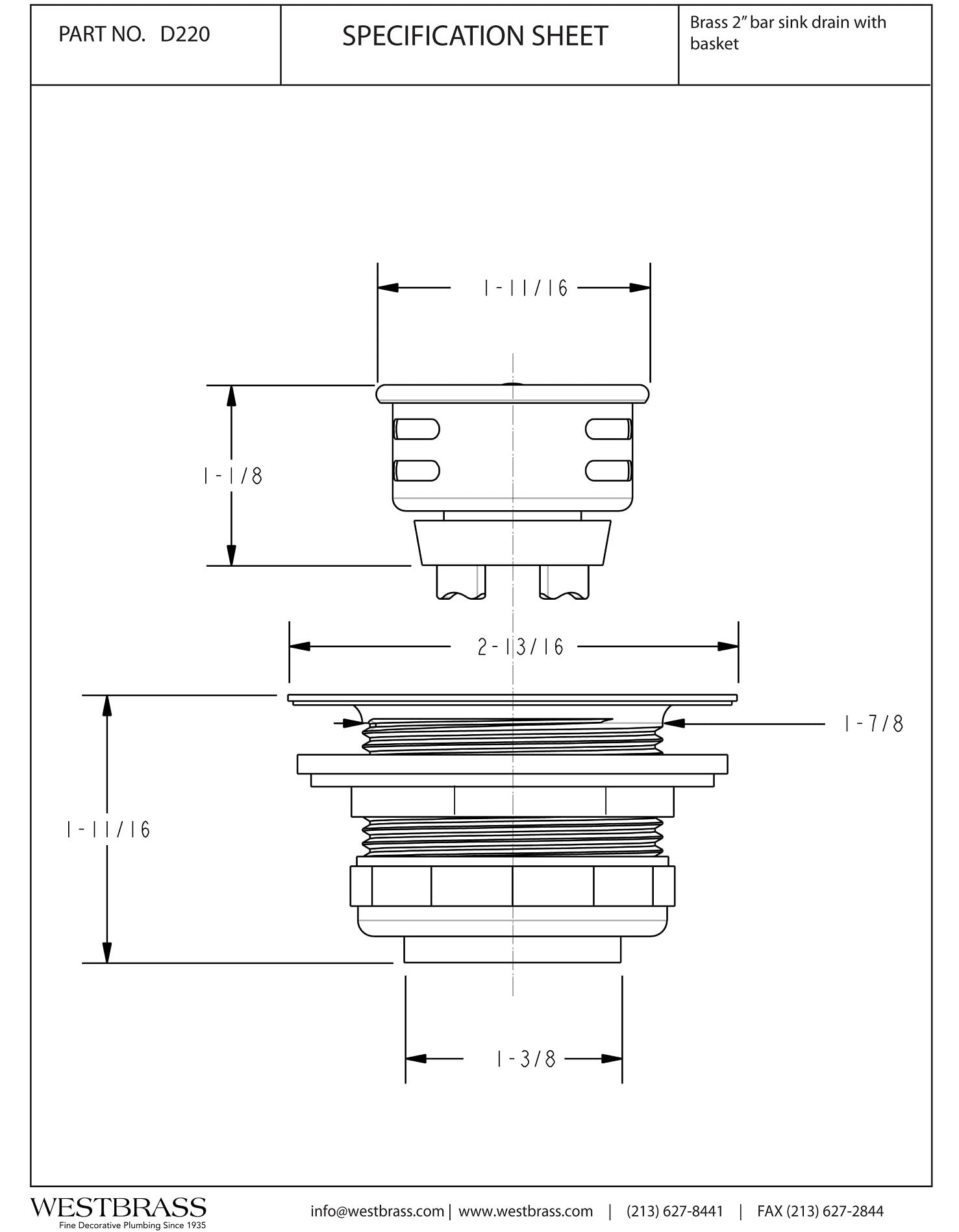 Westbrass D220-12 Midget Duo Bar And Laundry Sink Drain Assembly With Post Style Strainer Grid Cover, Oil Rubbed Bronze