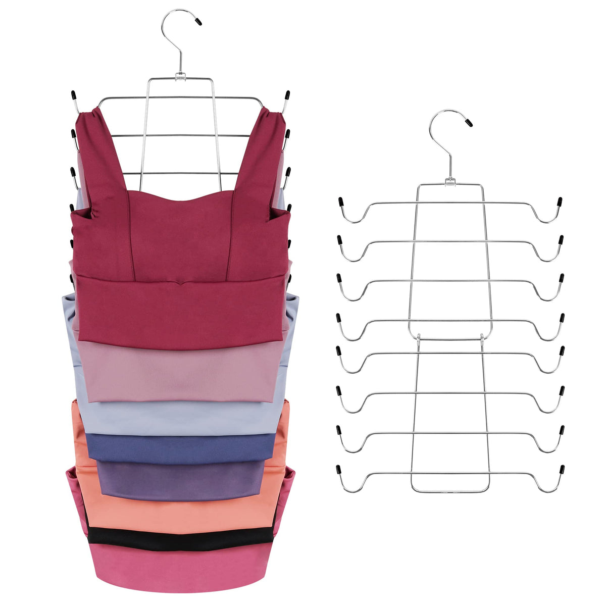 Zedodier 2 Pack Tank Top Hanger, Space Saving Bra Hangers, Non-Slip Hanging Sport Bras Holder, Closet Organizers And Storage For