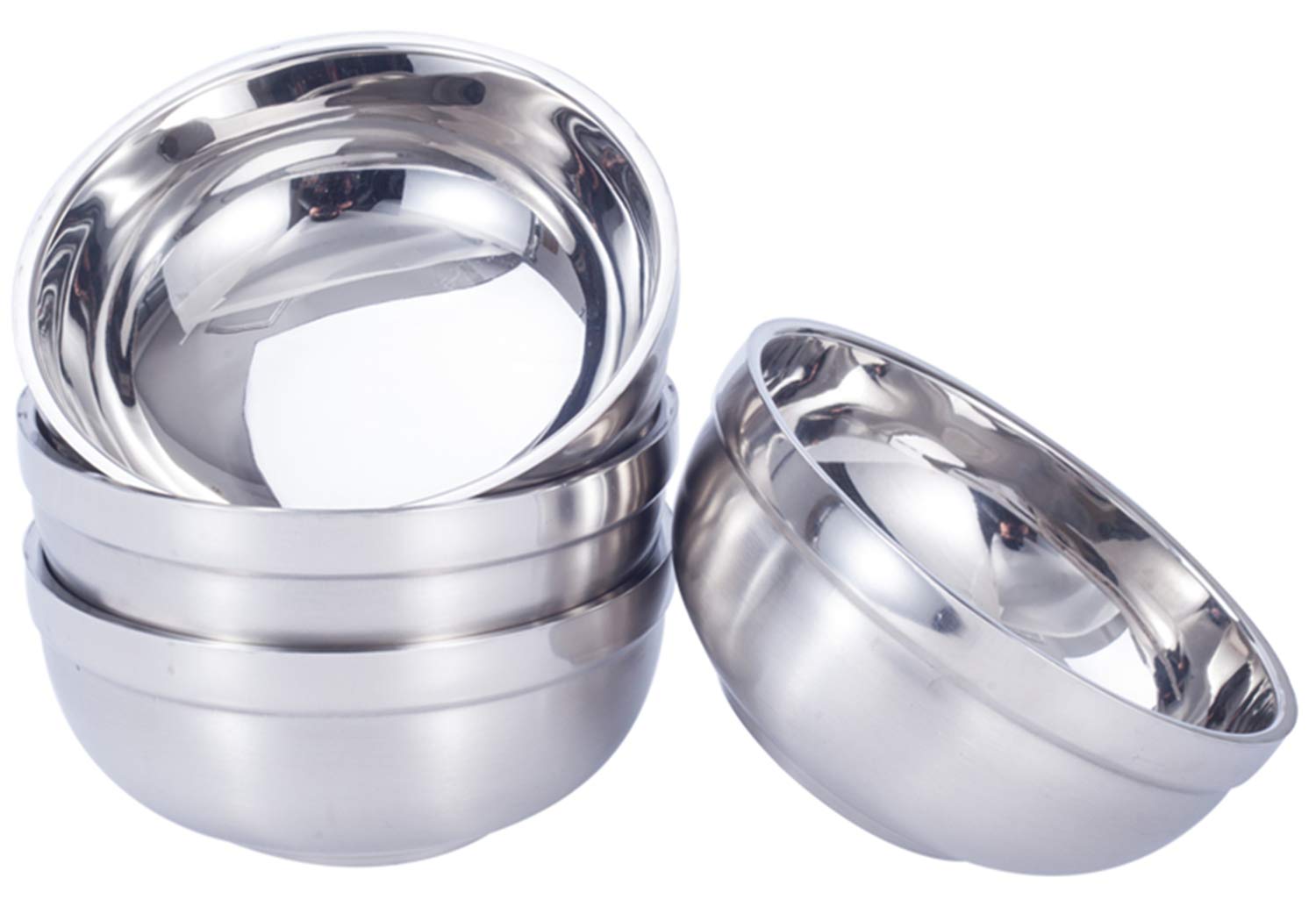 Mirenlife 31 Oz Stainless Steel Bowl Set, Double-Walled Insulated Bowls For Cereal, Soup, Ice Cream, Rice, Noodles, Salad, Kids