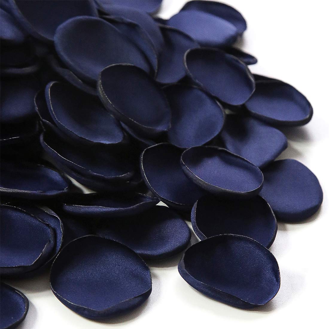 Floroom 500Pcs Silk Rose Petals Navy Blue Flower Petals For Wedding Flower Girl Basket Aisle Scatter Dinner Table Centerpieces P
