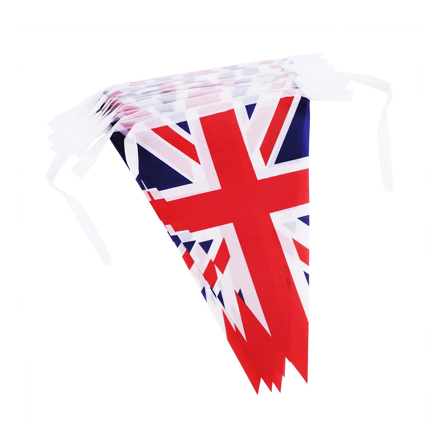 Fabric Union Jack Bunting String Flag 8M/26Ft Long With 25 Triangular Flags Bunting British Banners Party Decor British Uk Patri