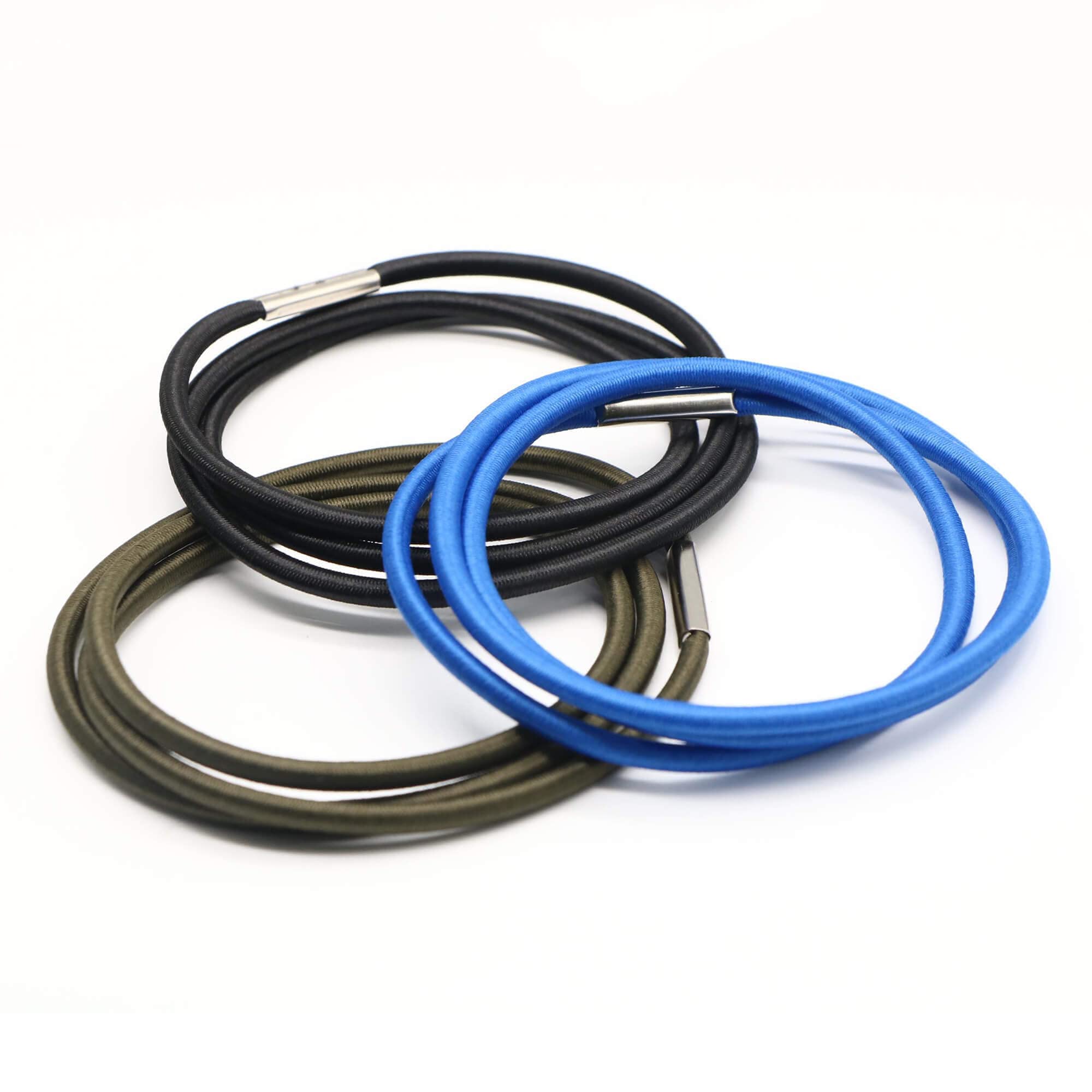 Trash Can Rubber Bands Set of 3  Black  Blue  Olive Green  Fits 13 to 30 Gallon Trash Cans  Hongmed Garbage Can Elastic Bands  Durable Trash Can Bag Holder Straps Good for Home and Office