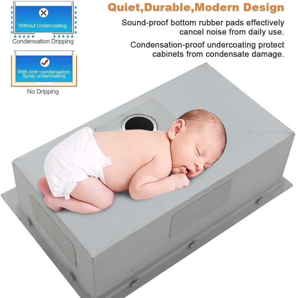 33 Inch Drop In Kitchen Sink Worktation-Bokaiya 33X19 Kitchen Sink Drop In Stainless Steel Workstation Sink 16 Gauge Single Bowl