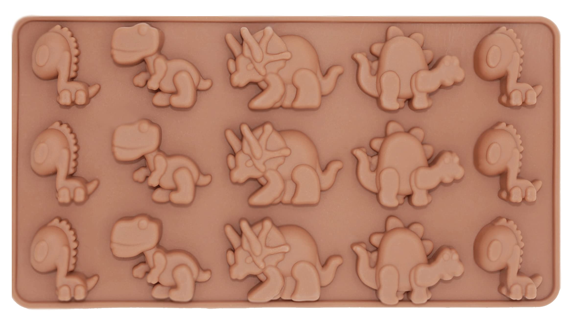 Topolmold Candy Chocolate Silicone Mold Baking Tray Pan Dinosaur Dino Animal-Themed Shape Trex Non-Stick Food-Grade For Homemade
