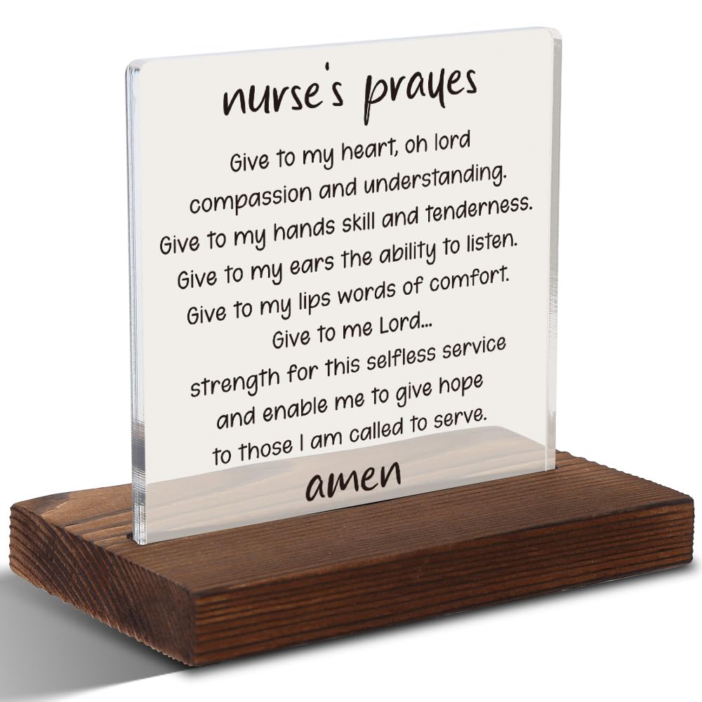School Nurse Gifts, Nurse Retirement Gifts, Nurses Day Appreciation Gifts, Nurse Accessories for Work, Modern Acrylic Desk Plaq