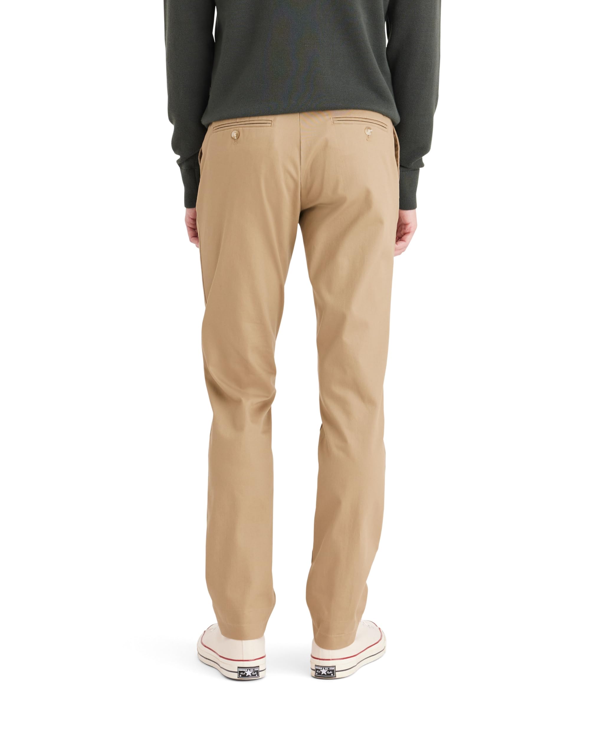 Dockers Mens Slim Fit Signature Khaki Lux Cotton Stretch Pants, New British Khakhi, 38W X 30L