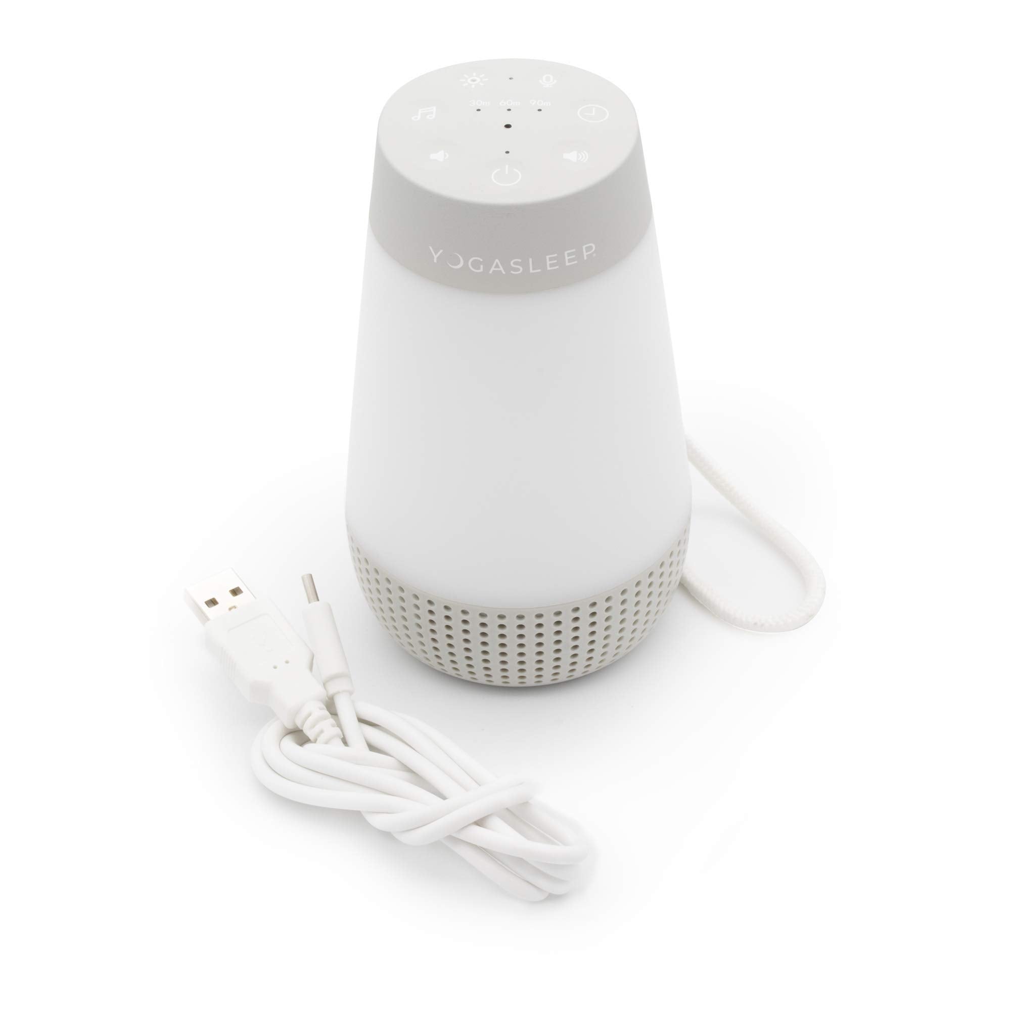 Yogasleep Baby Soother White Noise Sound Machine & Night Light, With Voice Recording & 5 Sound Options Including Brown Noise, Na