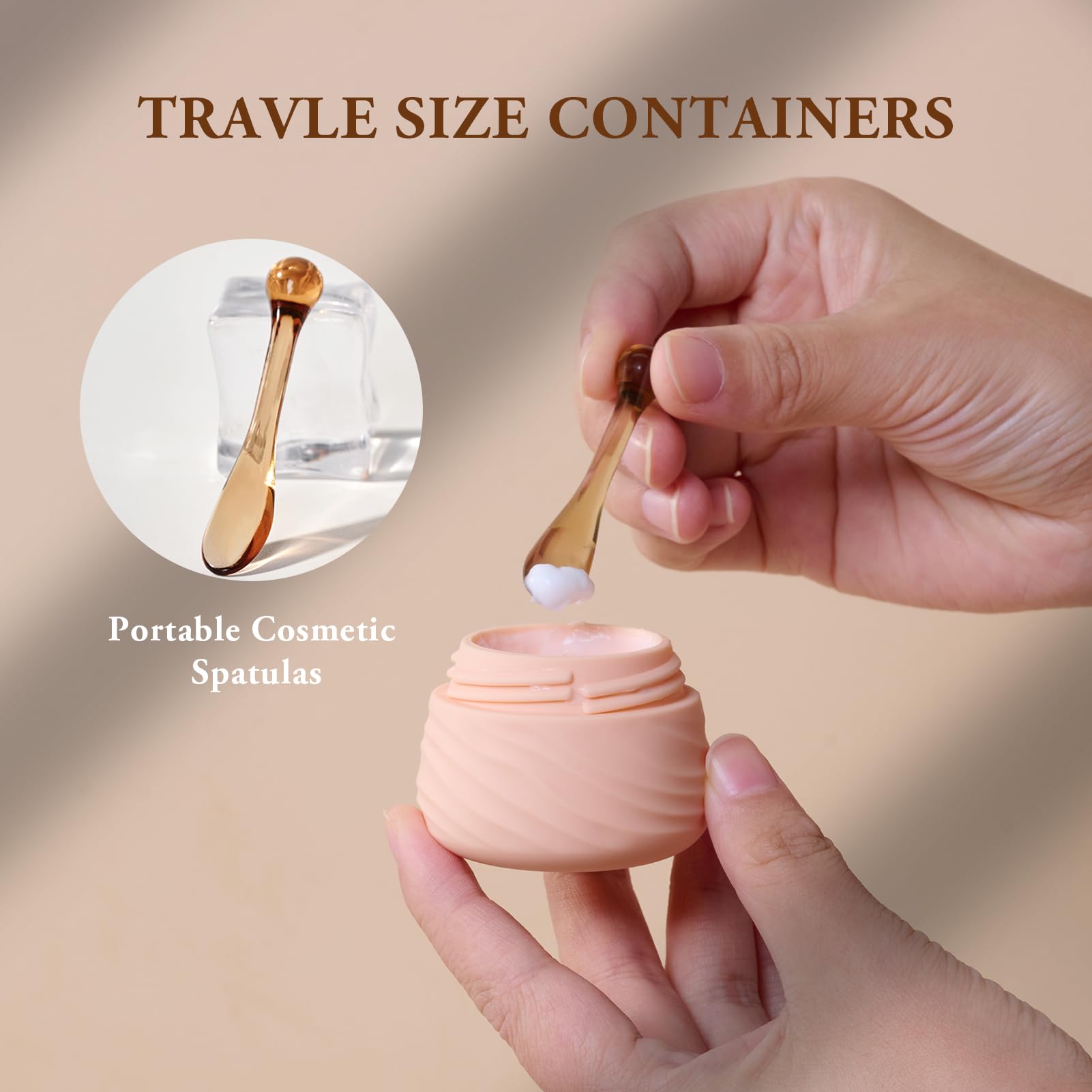Travel Containers For Toiletries, Silicone Jar With Lid Eternal Moment, Tsa Approved Travel Size Bottles With Clear Bag, Leak-Pr