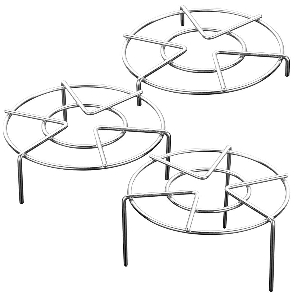 Set Of 3, Stainless Steel Trivet Rack Stand, Sourceton 3 Sizes Heavy Duty Pressure Cooker Steam Rack, Steaming Rack, Pot Pan Coo