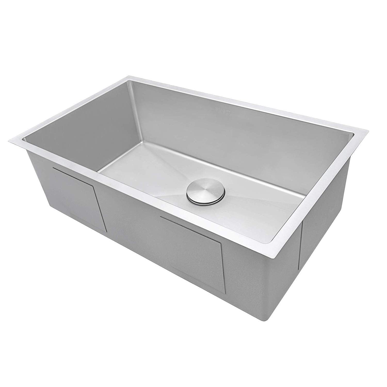 Ruvati 35-Inch Undermount 16 Gauge Rounded Corners Large Kitchen Sink Stainless Steel Single Bowl - Rvh7466
