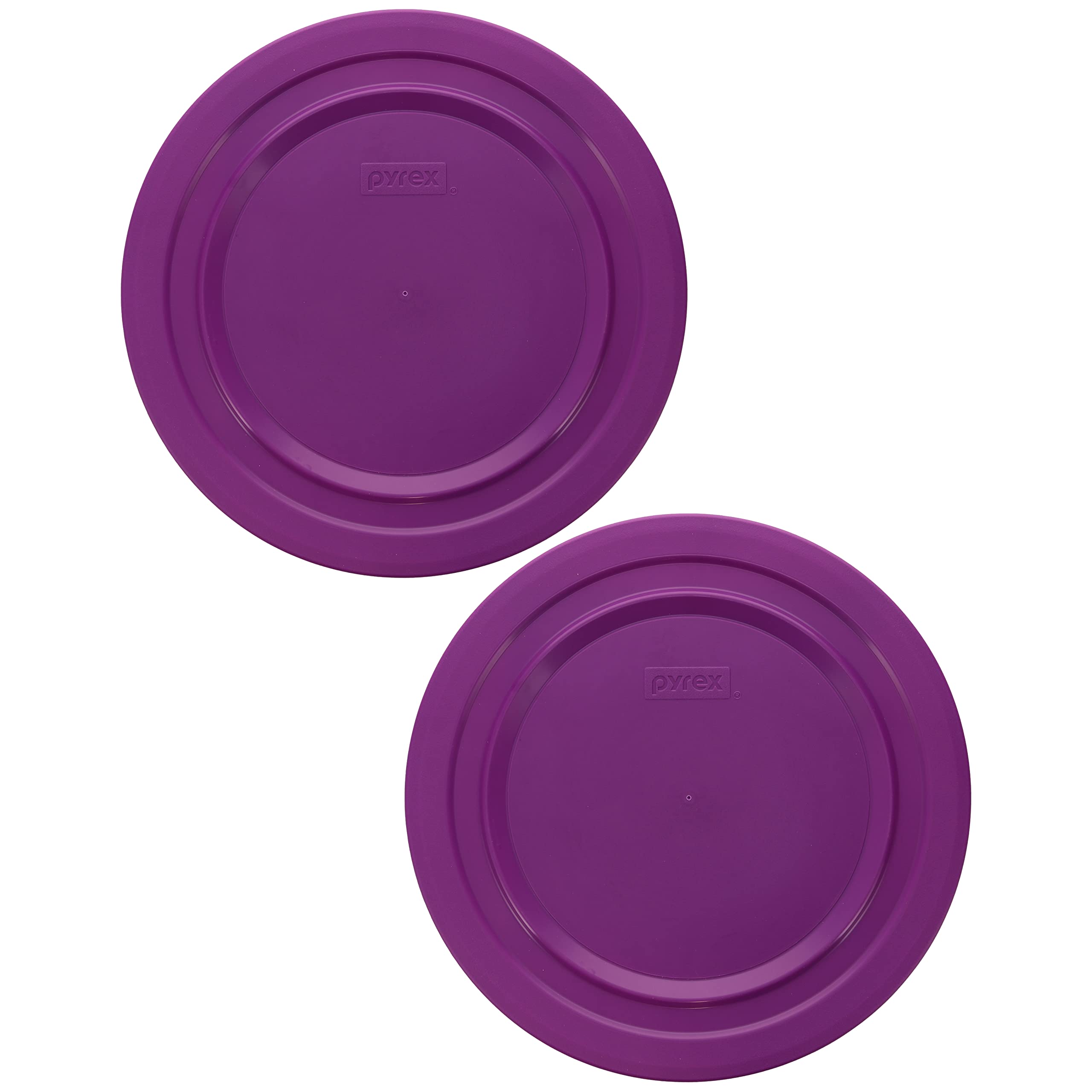 Pyrex 7404-Pc 4.5Qt Thistle Purple Plastic Food Storage Replacement Lid, Made In Usa - 2 Pack