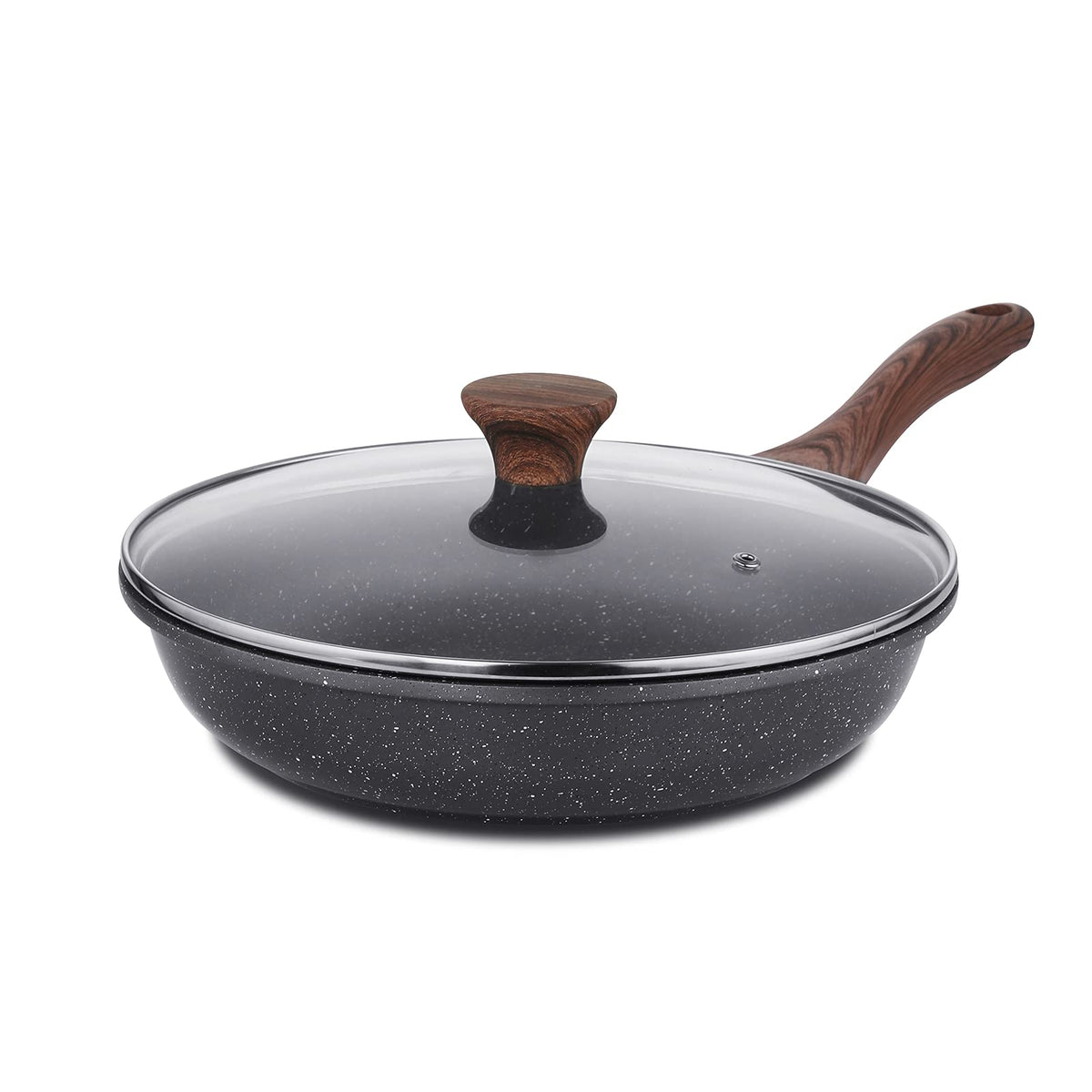 Sensarte Nonstick Frying Pan Skillet With Lid, Omelet Pan With Cover, Healthy Cooking Chef'S Pan, Kitchen Non Toxic Pan, Pfoa Fr