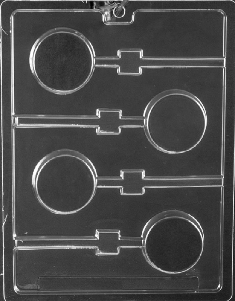 Grandmama'S Goodies Ao150 Plain Cookie Lollipop Chocolate Candy Soap Mold With Exclusive Molding Instructions