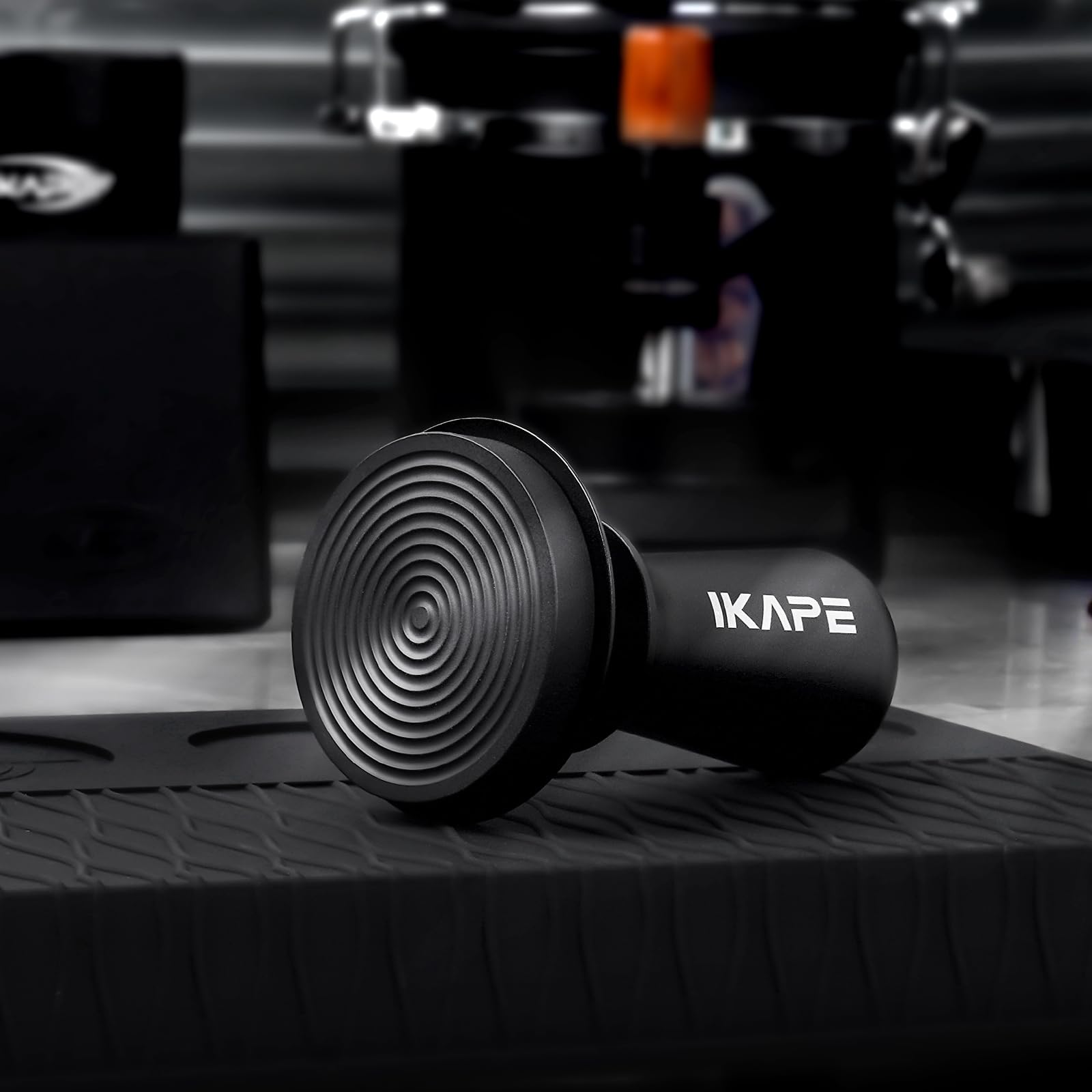 Ikape 53.3Mm Espresso Tamper, Spring-Loaded Calibrated Tamper With Titanium Ripple Plating Base, Compatible With 54Mm Breville E