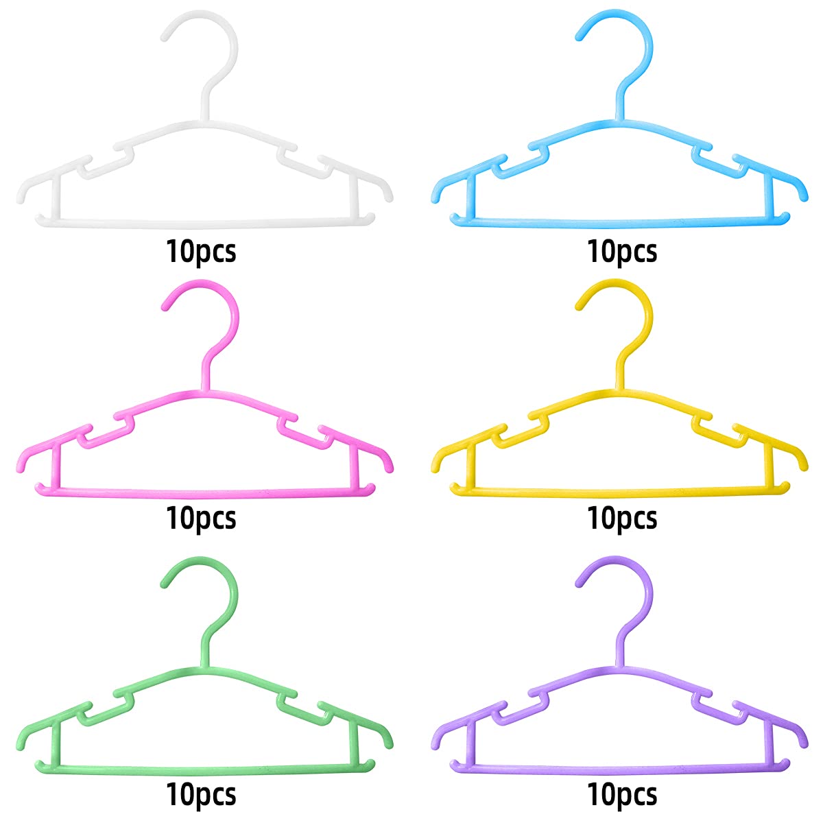 Goodtou 60Pack Baby Clothes Hangers For Closet Plastic Small Kids Hangers Childrens Nursery Hangers Infant Hangers For Closet