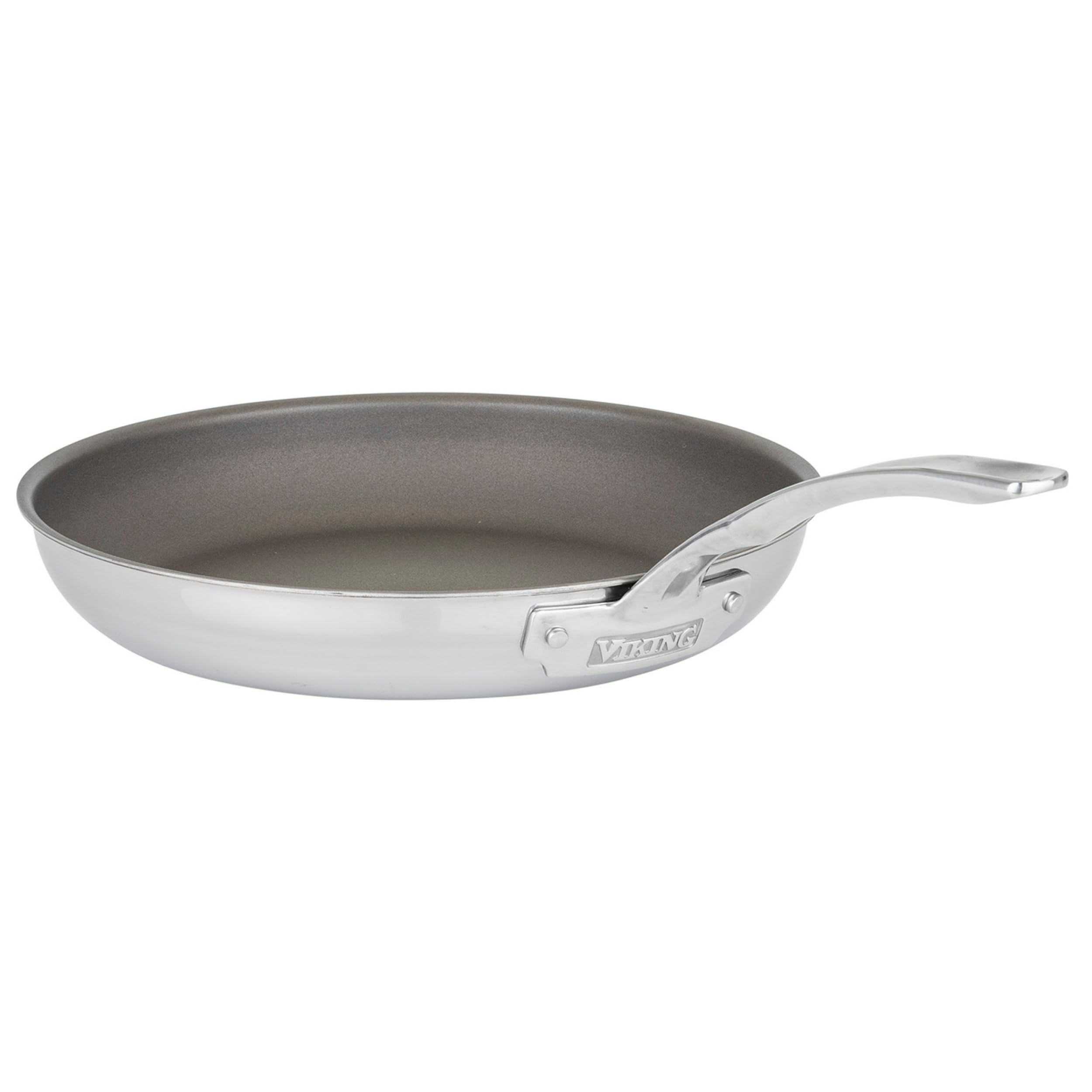 Viking Pureglide Pro 3-Ply Nonstick 12 Inch Frying Pan,Titanium Interior, Oven And Broiler Safe, Induction Ready