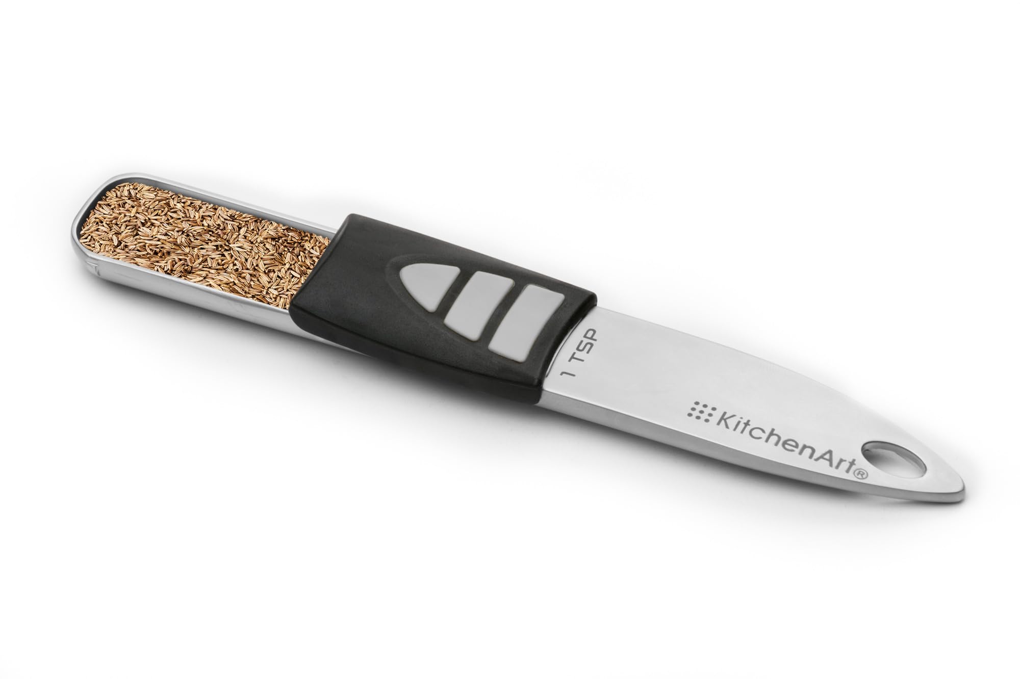 KitchenArt Pro Adjust-A-Teaspoon, Stainless Steel Measuring Spoon, Silver