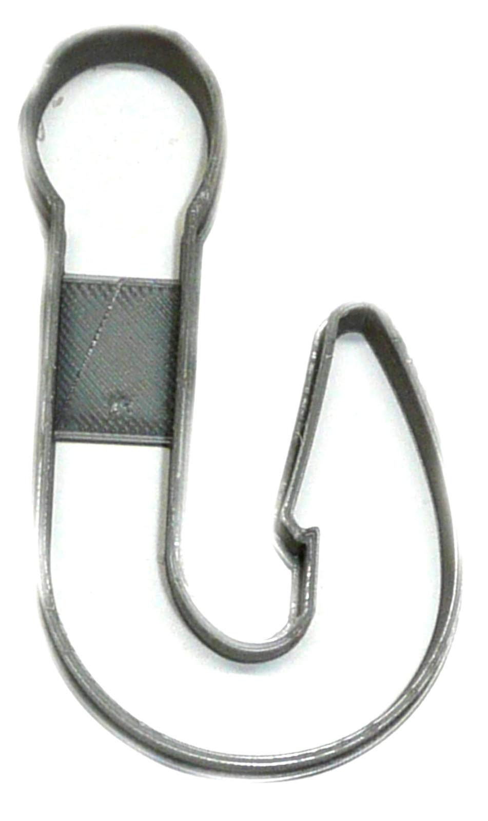 Fish Hook Fly Fishing Spinning Casting Catch Angler Fresh Saltwater Ocean Water Lake River Fathers Day Theme Cookie Cutter 3D Pr