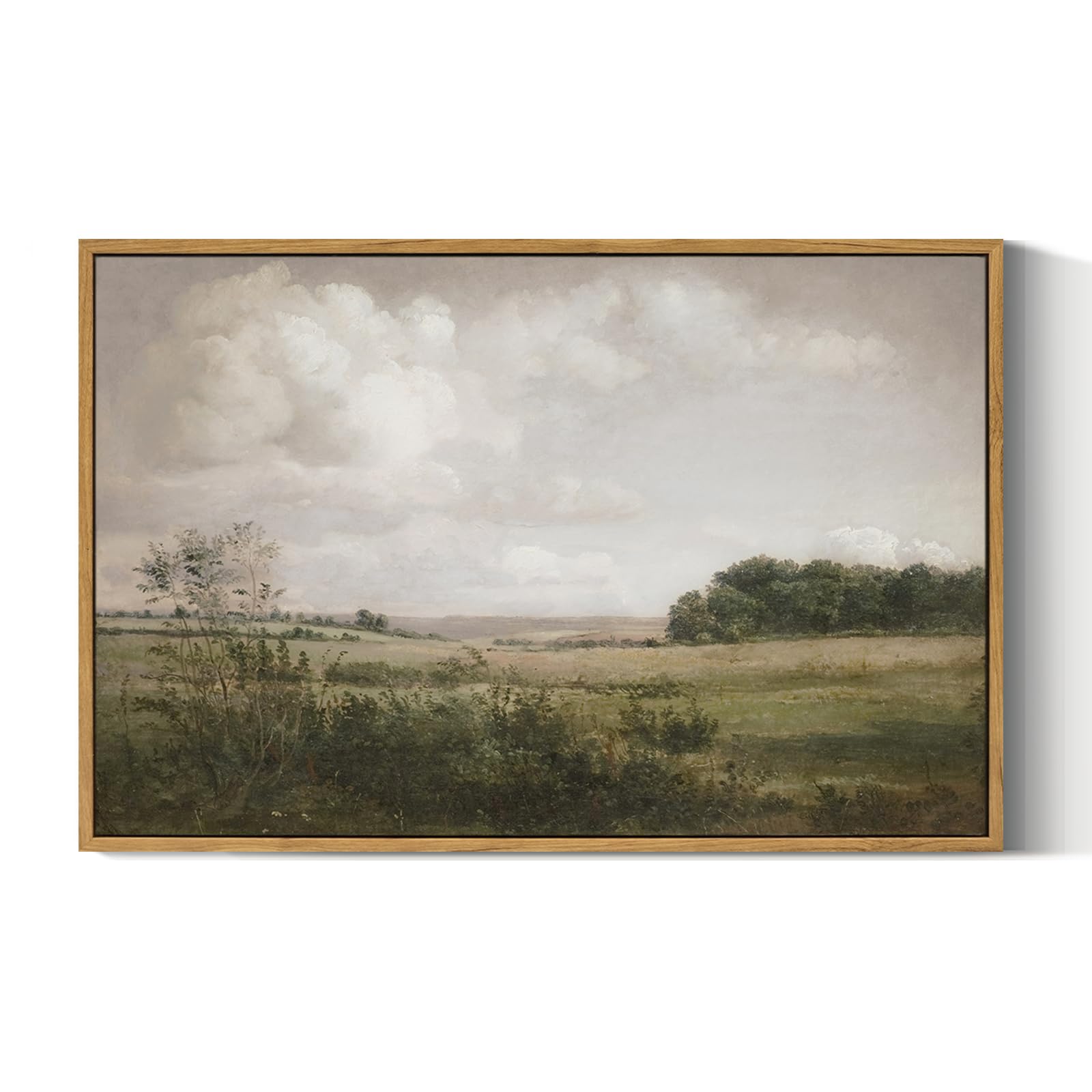 Viyyiea Nature Large Framed Wall Art, Wilderness Vintage Art Decor Room Aesthetic, 16X24 Inch Canvas Print Art, Farmhouse Landsc