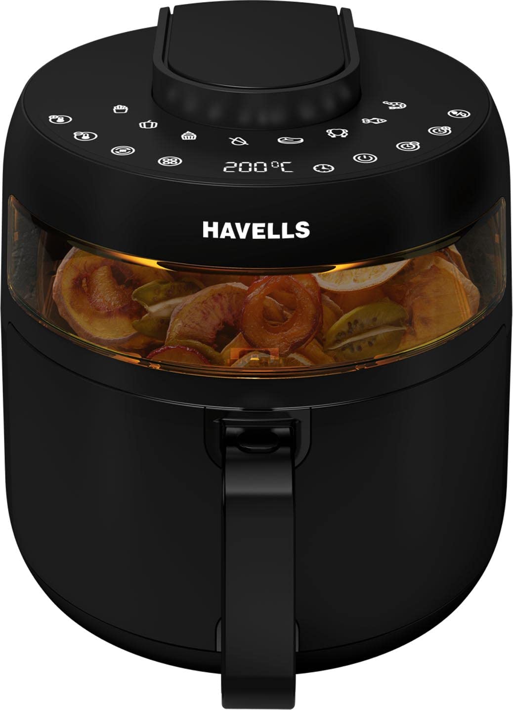 Havells Prolife Crystal Digital Air Fryer 5.5L, 1500W|D 8 Pre-Sets| Aerocrisp Technology With 85% Less Oil Cooking| Dehydrator M