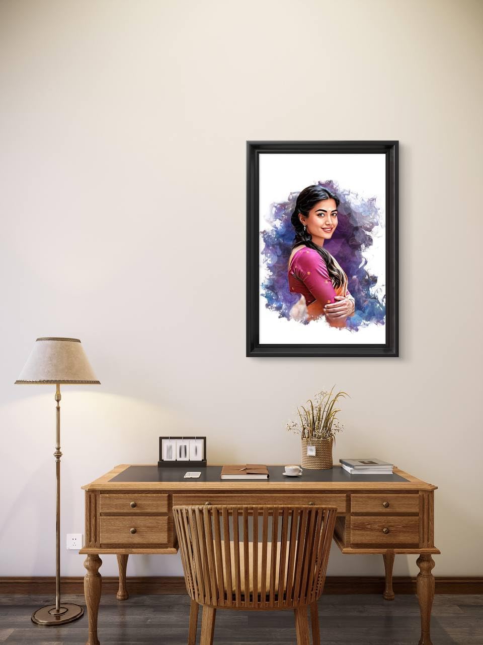 Jadoun Customised Digital Handmade Smock Pattern Oil Painting | Gift For - Anniversary | Birthday |Wife | Husband | Sister | Gif