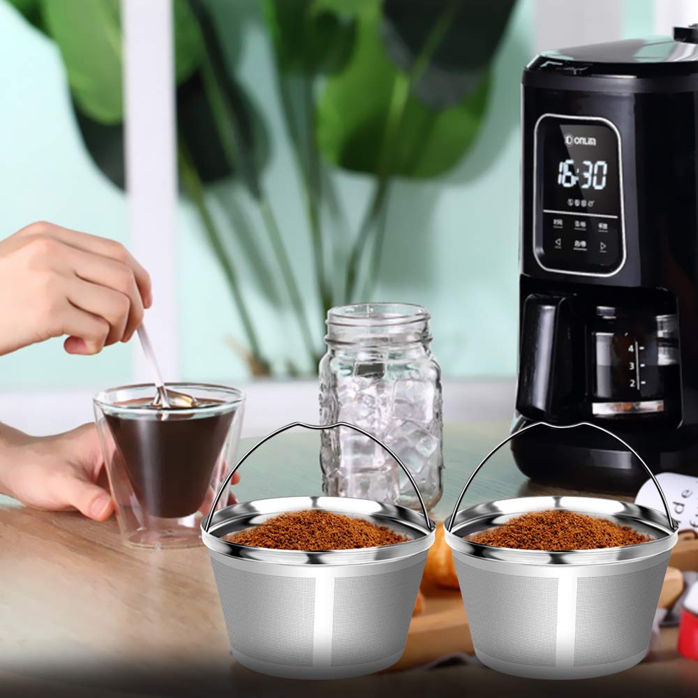 8-12 Cup Reusable Basket Permanent Coffee Filter  Perfect Fit 8-12 Cup Mr Coffee  Black & Decker  BUNN  Cuisinart and Hamilton Beach Basket-Style Coffee Maker Filters (Mr Coffee Filter 8~12 cup)