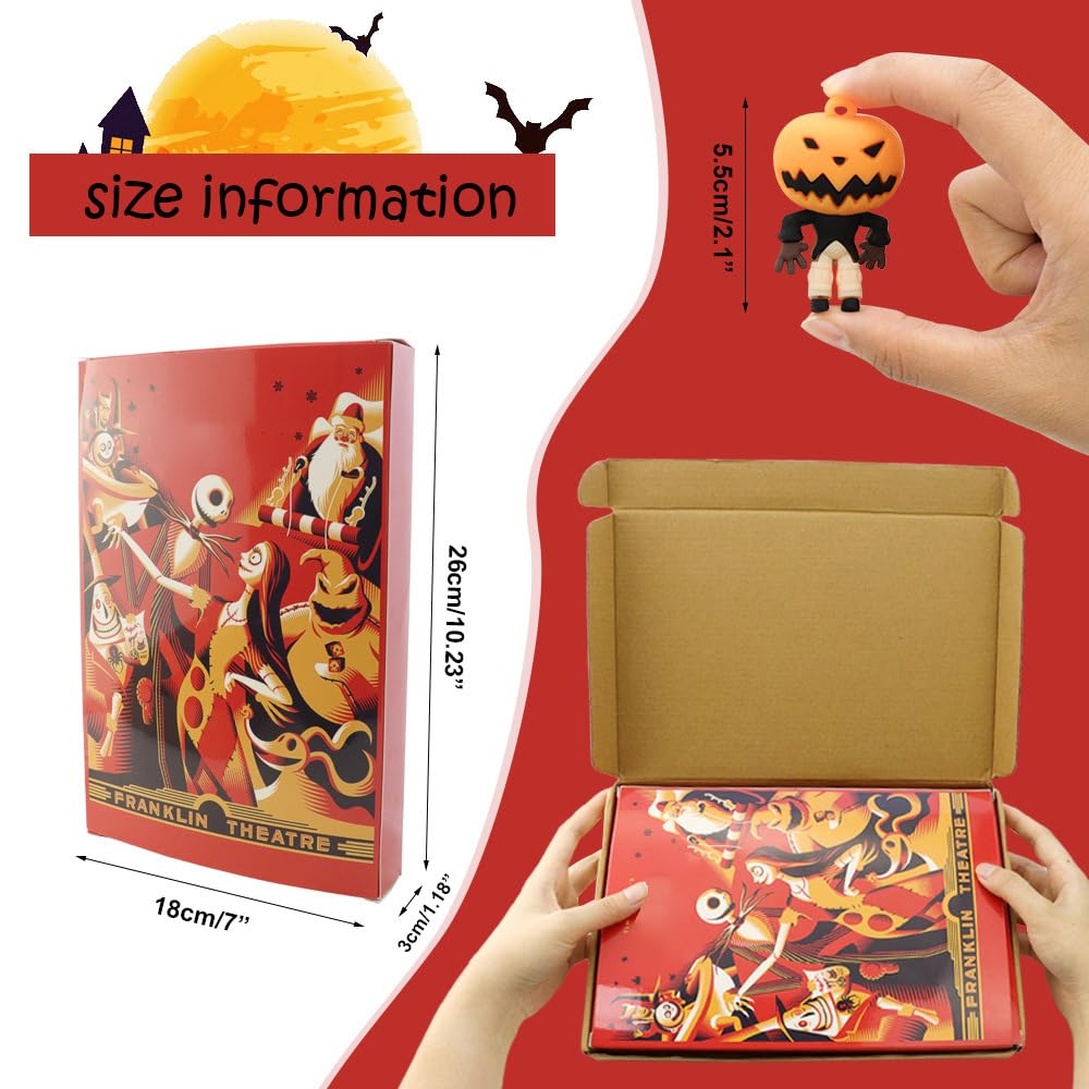 Halloween Advent Calendar 2025, 24 Day Countdown Calendar Before Christmas, Contains 24 Collectible Surprises Horror Figures Dol