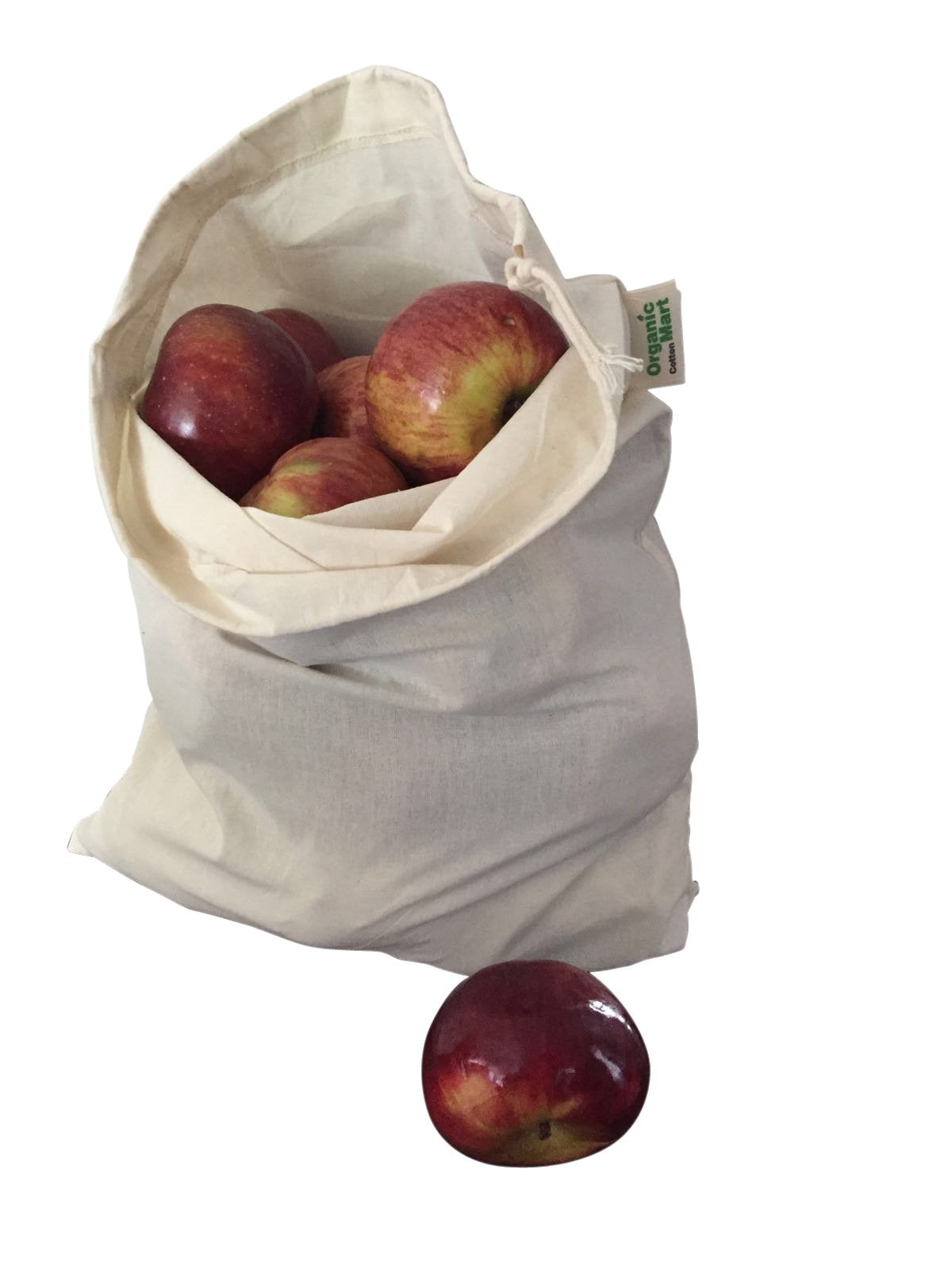 Food Grade Bulk Storage Bags - 6 Pack, Xl Size, 100% Organic Cotton Drawstring Bags - Flour Sack Bags - Reusable, Washable Musli