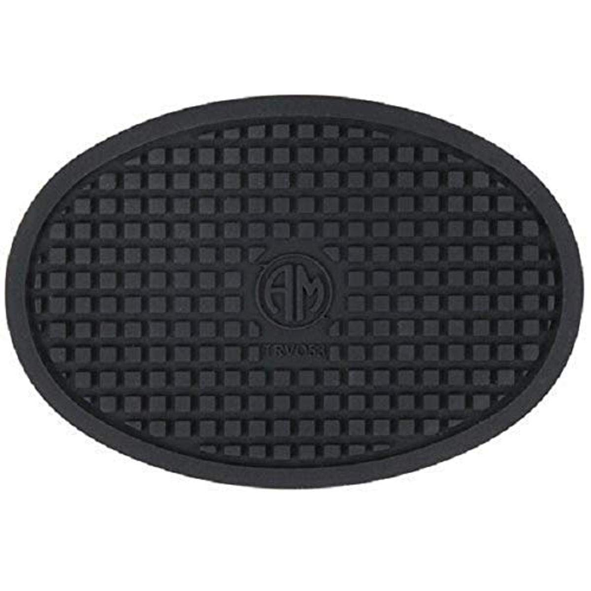 American Metalcraft Trvo53 Cast Iron Silicone Trivets, 5.5'' Length X 3.75'' Width, Black