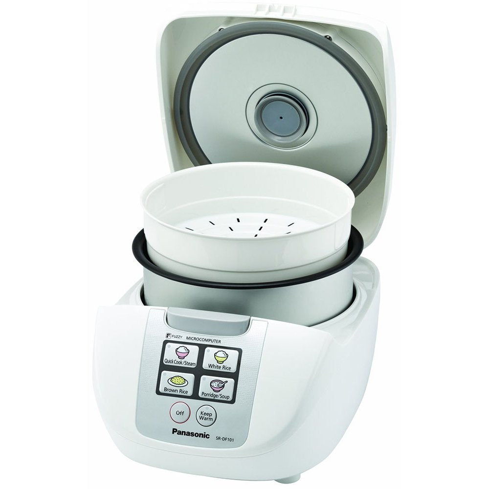 Panasonic 10 Cup (Uncooked) Rice Cooker with Fuzzy Logic and One-Touch Cooking for Brown Rice, White Rice, and Porridge or Soup 