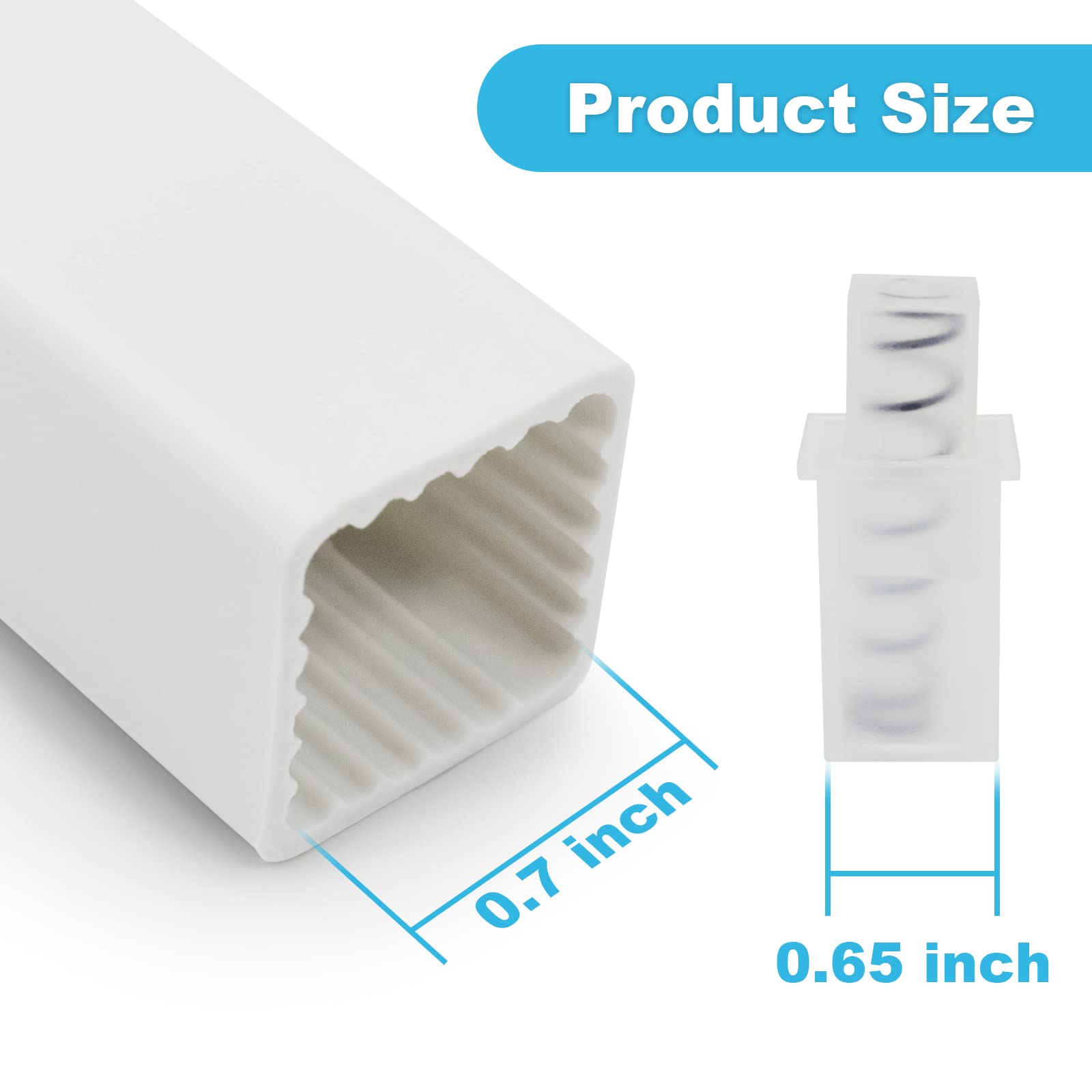 Earthtec Replacement Towel Bar 24'' Rod Spring Loaded Ends Durable Plastic Wall Mounted