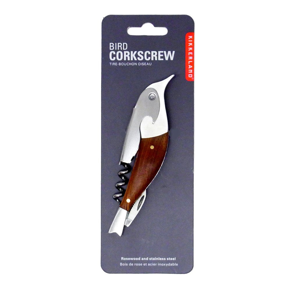 Kikkerland Corkscrew Wood Sparrow, 1 Ea