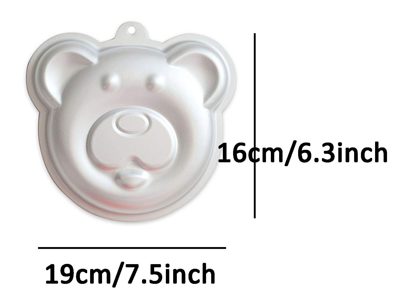 Zdywy 7 Inch Bear Panda Head Shaped Aluminum 3D Baking Mould Cake Mold Tin Birthday Cake Pan - Panda