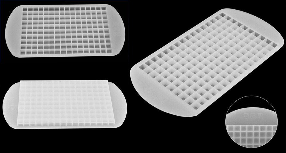Yueton 160 Tray Silicone Frozen Mini Cube Ice Mold Candy Chocolate Jelly Mold (White)