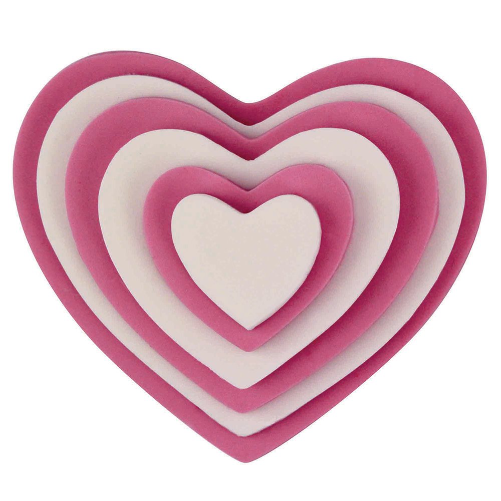 Pme Heart Cutters, For Cake Decorating, Set Of 6