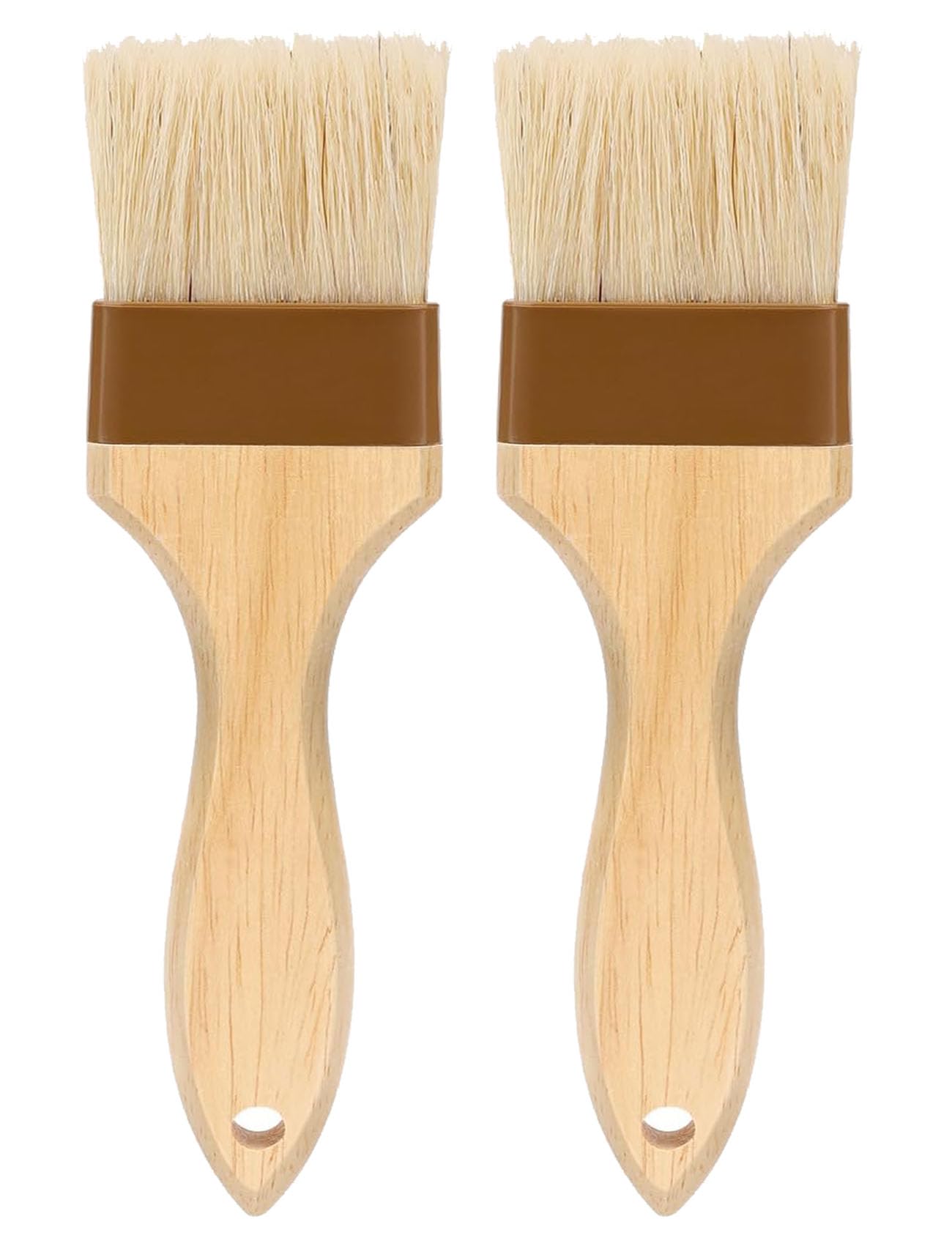 Nxracsh Pastry Brush,2 Inch Basting Brush For Cooking And Baking,Natural Bristle Food Brush For Oil & Sauce,No Bristles Off,Easy