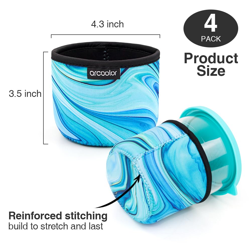 Arcoolor Ice Cream Neoprene Sleeve, Reusable Insulated Sleeves For Ninja Creami Pints, Compatible With Nc501, Nc500 Series Delux