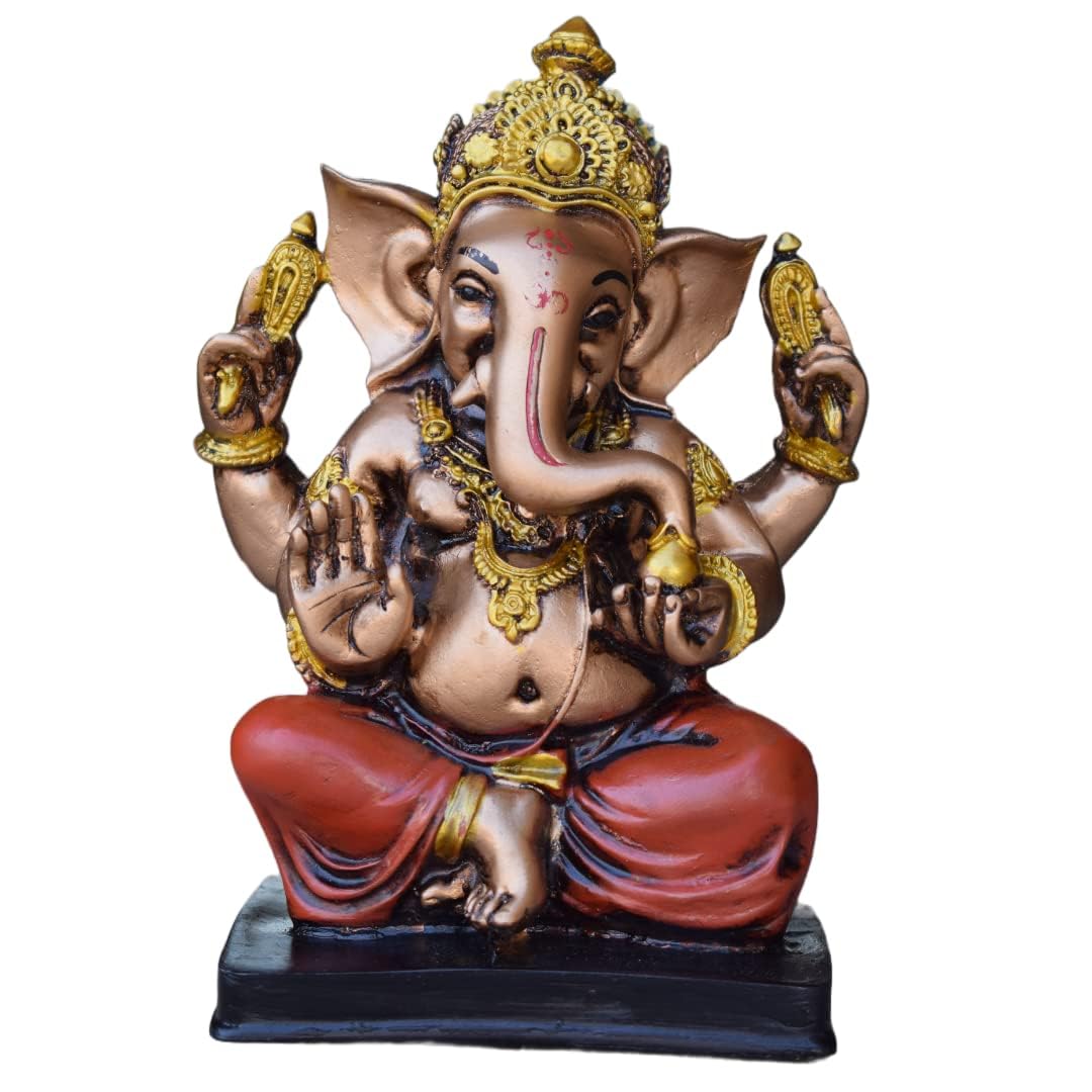 Welno Ganesh Idol For Home Dcor, Pooja - Decorative Ganesha Statue For Pooja And Gift Item (16 Cm X 12.9 Cm)