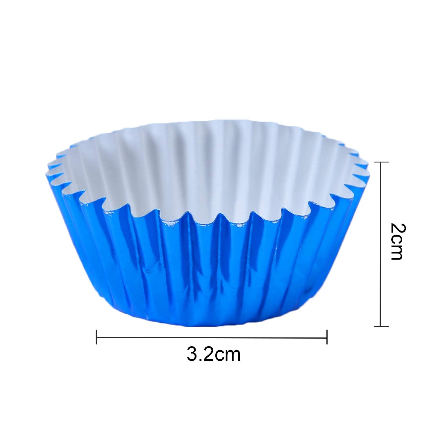 Elcoho 600 Pieces 1.25 Inch Mini Foil Metallic Cupcake Liners Muffin Paper Cases Baking Cups, 6 Colors