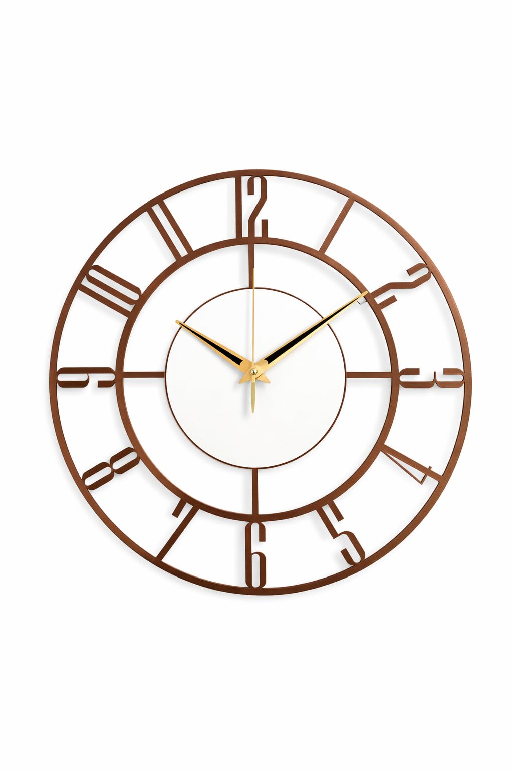 Ingo Creation Stylish Metal Analog Wall Clock For Living Room,Bedroom,Office,Kitchen,Home And Hall| Silent And Sweep Movement (S
