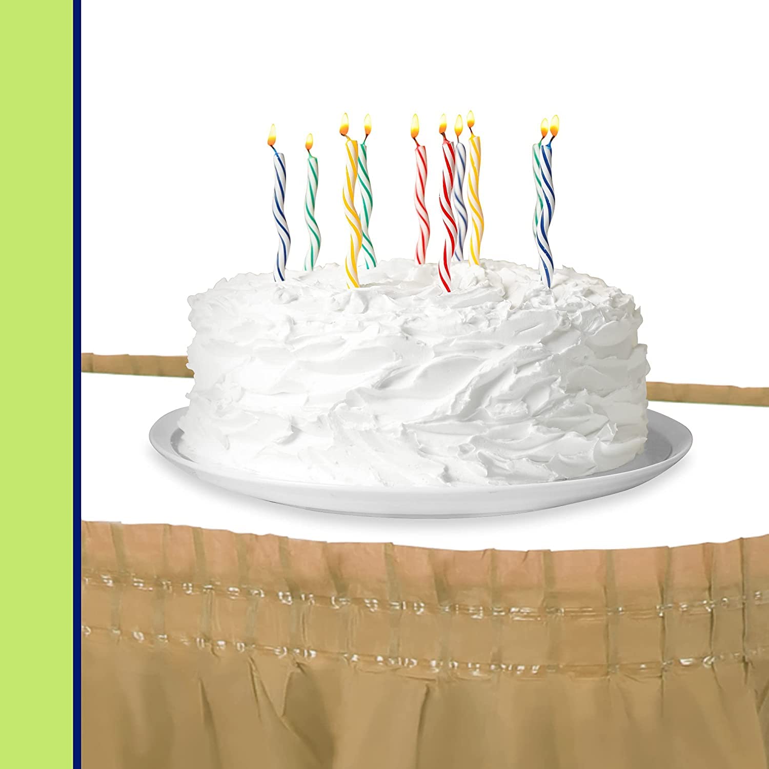 Party Dimensions Plastic Table Skirt, 29-Inches By 14-Feet - Gold - 1 Pack
