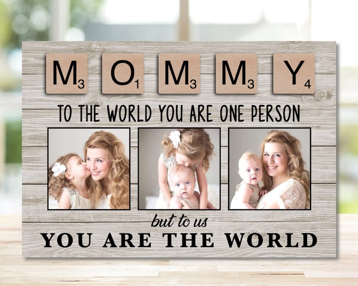 Viragil Personalized Mom Gift - Mommy To The World You Are One Person Canvas, Happy Mothers Day Gift From Son, Canvas Mothers Da