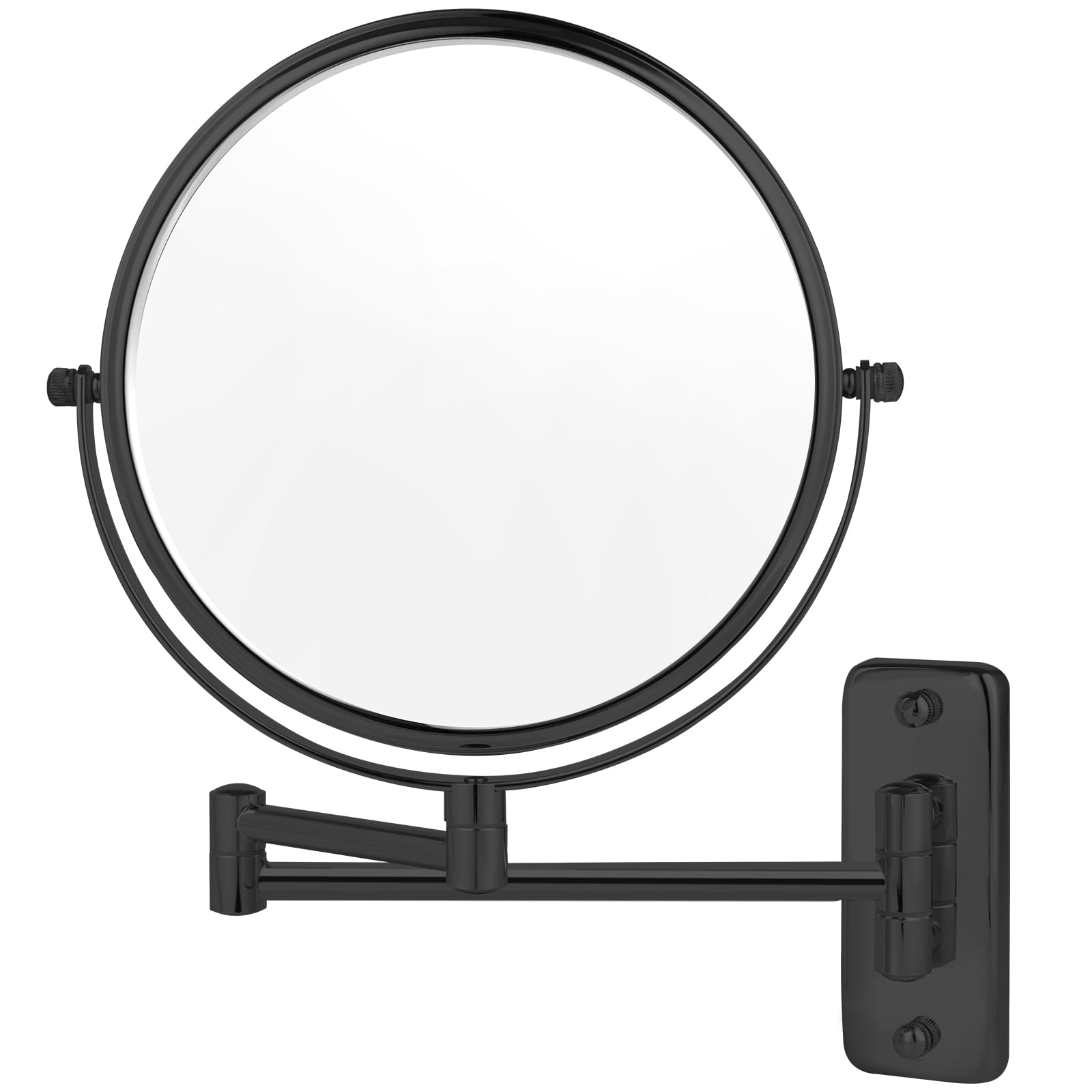 8    Wall Mounted Makeup Mirror with10X Magnification, Double Sided Shaving Mirror Wall Mount for Bathroom, 360 Swivel Extendabl
